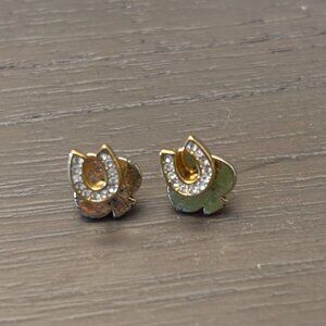 kate spade New York "You're A Gem" Horseshoe Studs Gold Earrings
